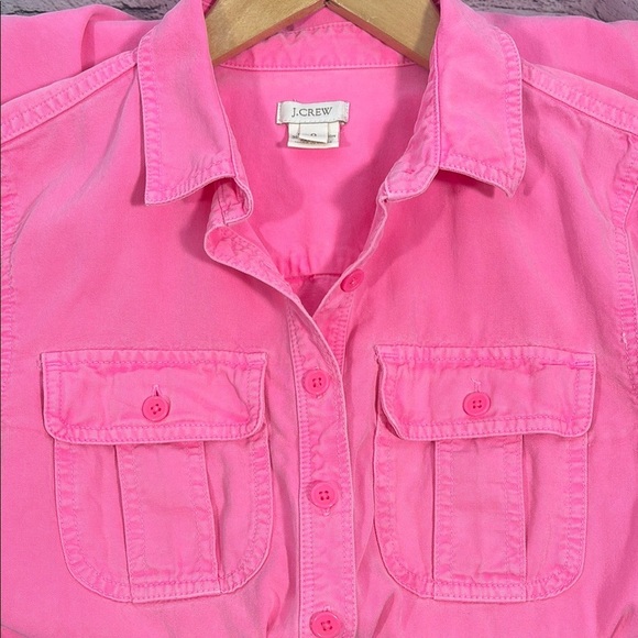 J. Crew Pink Midi Dress with Drawstring Waist and Long Sleeves - Picture 3 of 8